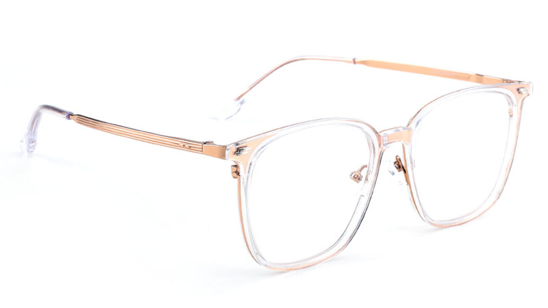 Armazon de moda acetato transparente con titanio