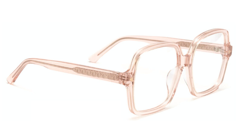 Armazón de acetato extra grande para mujer color rosa