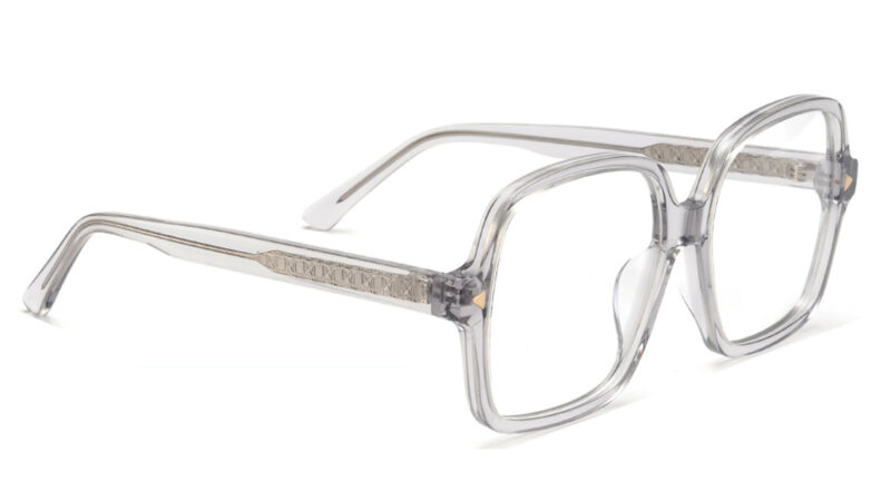 Armazón de acetato extra grande para mujer color gris