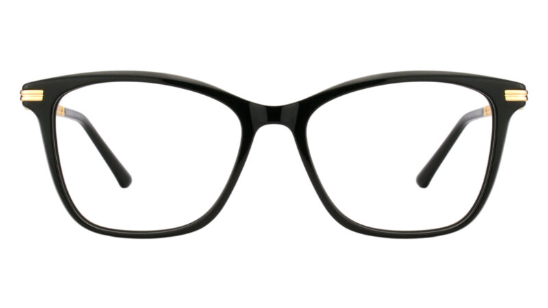 Armazón de acetato color negro para mujer
