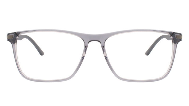 Armazón de lentes en acetato color gris traslúcido