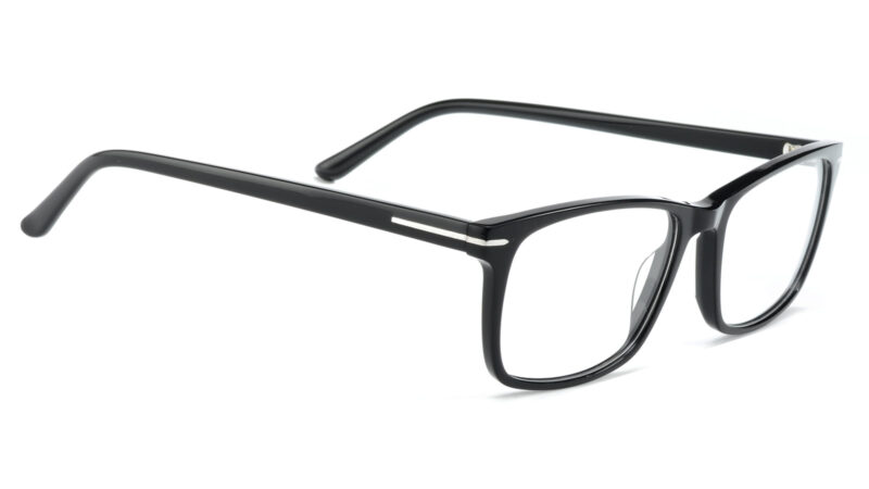 Armazón de acetato color negro unisex