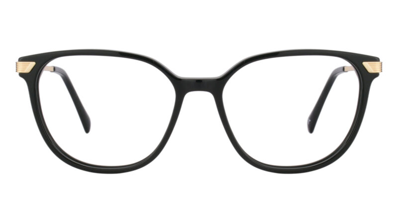 Armazon de mujer color negro varillas doradas