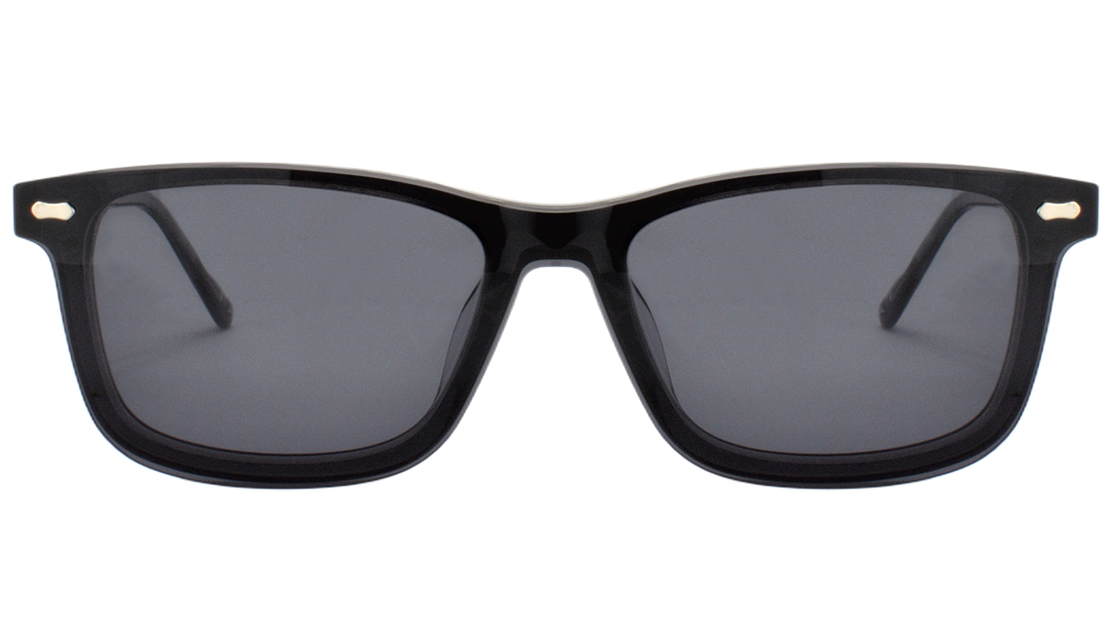 CO7501c3-00 Armazon de acetato gris con clip-on negro