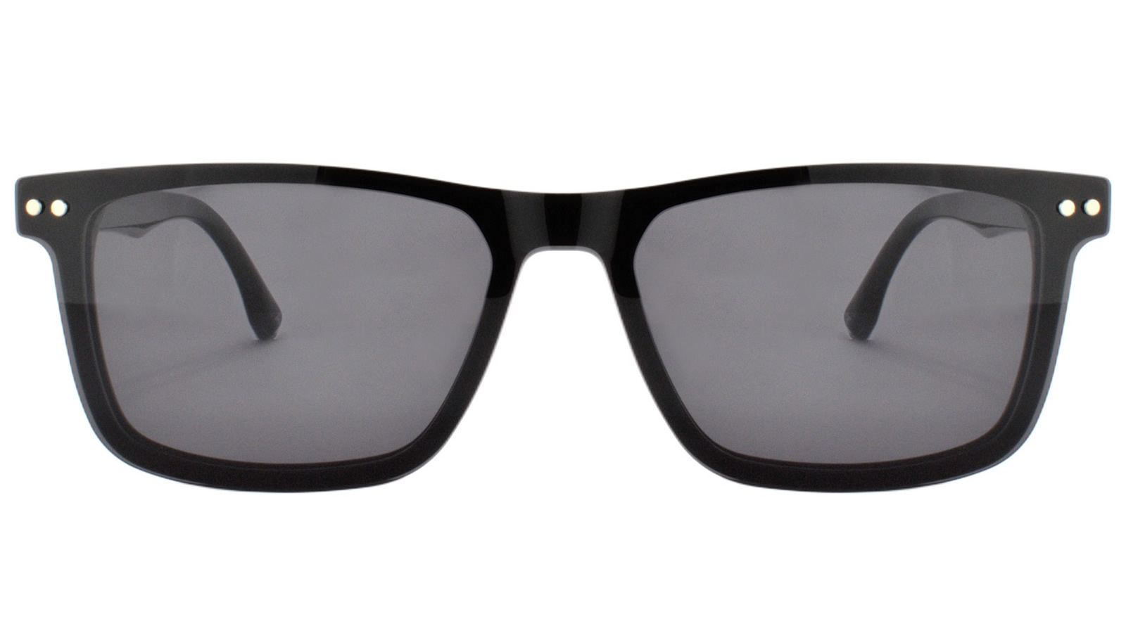 CO7513c1-00 Armazon de acetato negro con clip-on negro