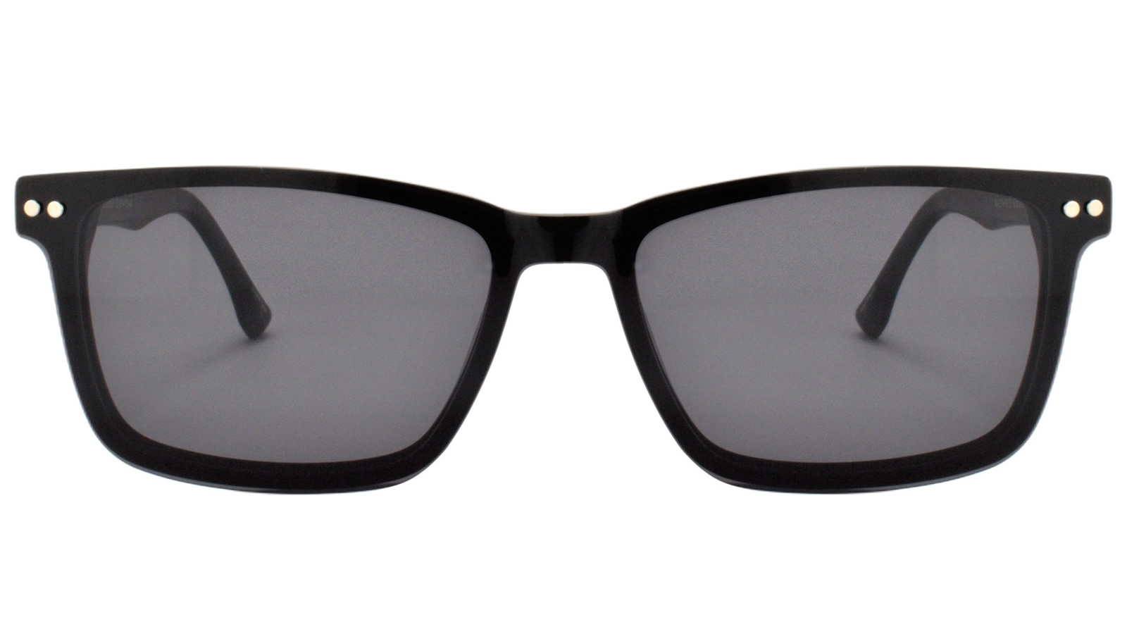 CO7515c2-00 Armazon de acetato negro mate con clip-on negro
