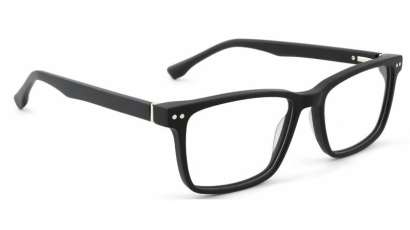 Armazon de acetato negro mate unisex