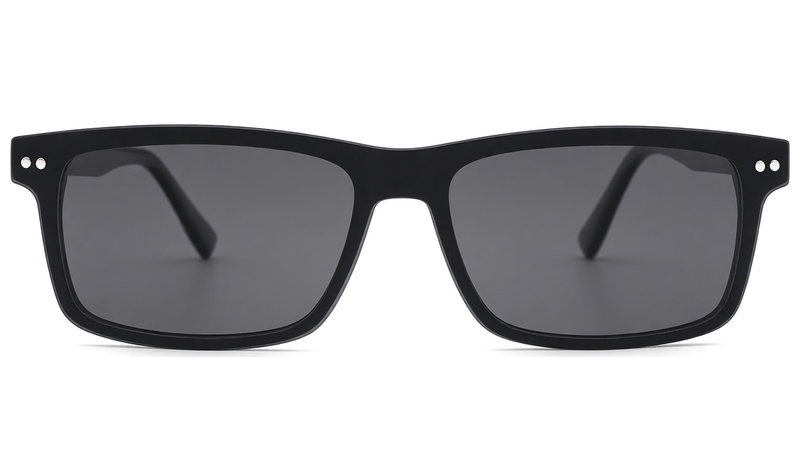 Armazon de acetato negro con clip-on negro