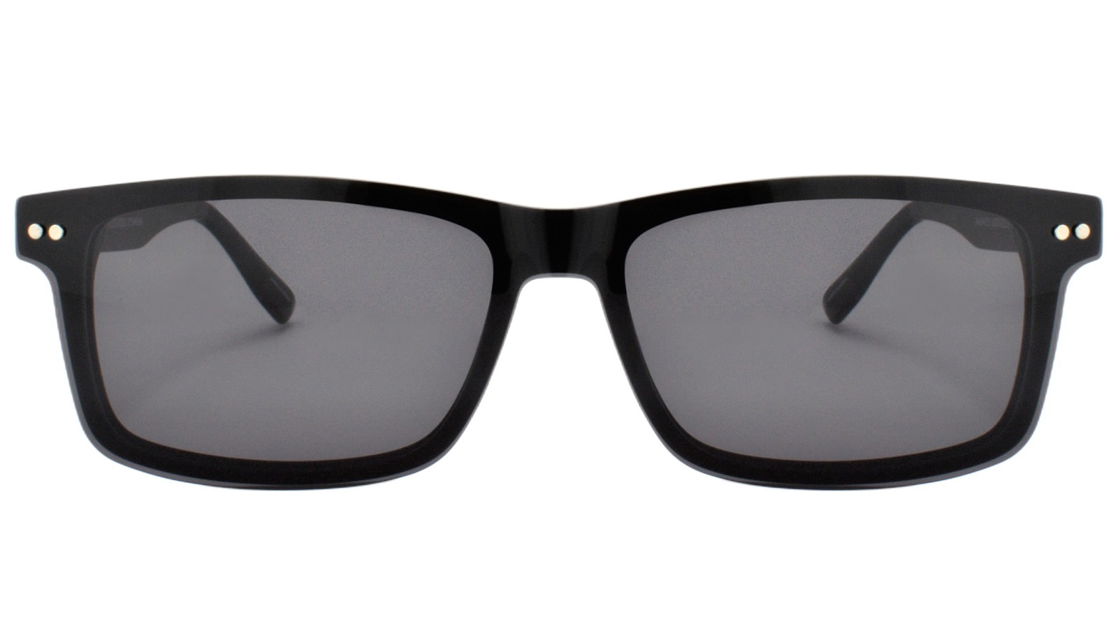 CO7518c2-00 Armazon de acetato negro mate con clip-on negro