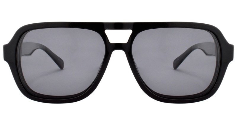 Armazon de acetato con clip-on negro