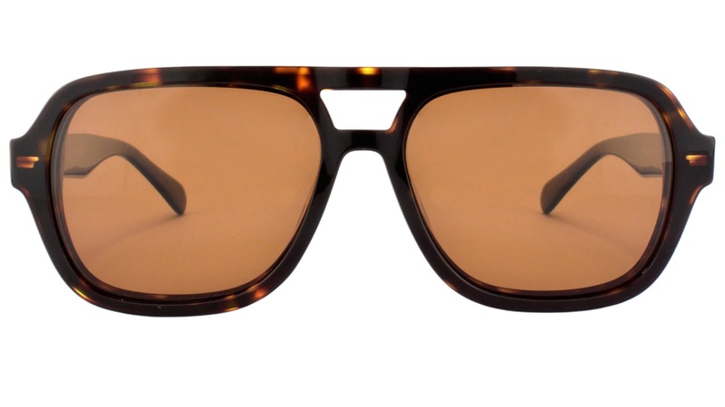 Armazon de acetato carey con clip-on cafe