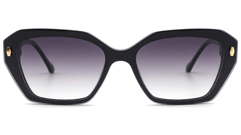 Armazon de acetato negro con clip-on negro