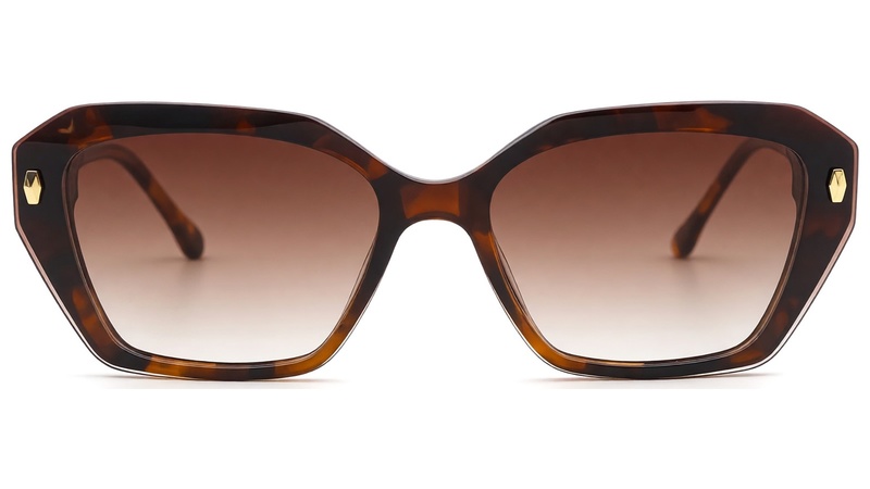 Armazon de acetato carey con clip-on café