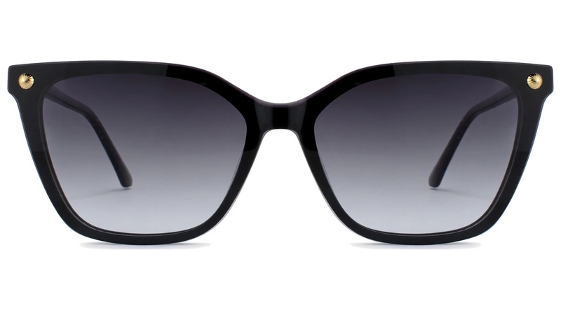 Armazon de acetato con clip-on para mujer
