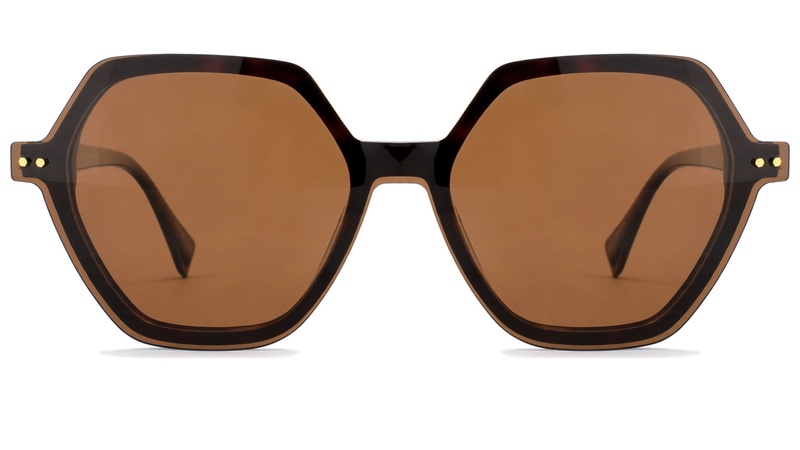Armazon de acetato con clip-on para mujer