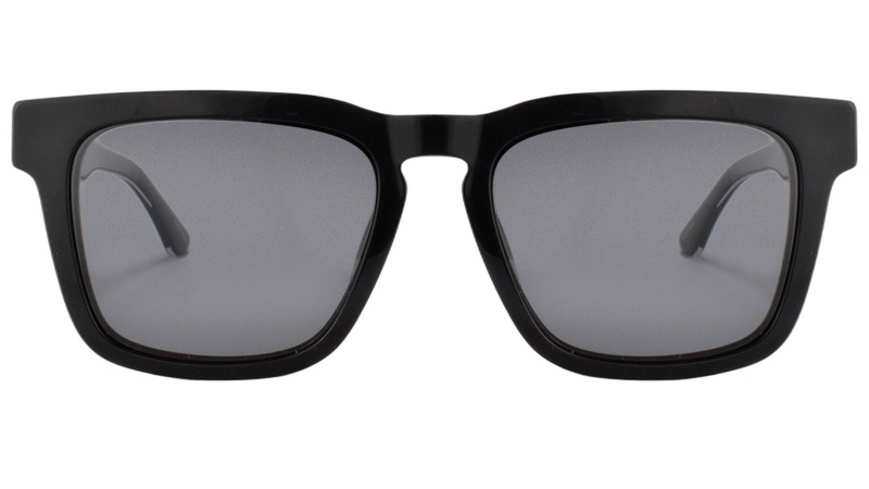 Armazon de acetato negro con clip-on negro