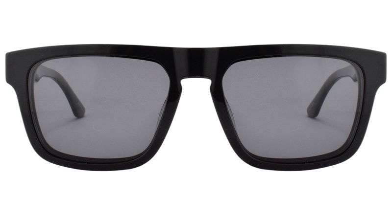 Armazon de acetato negro con clip-on negro