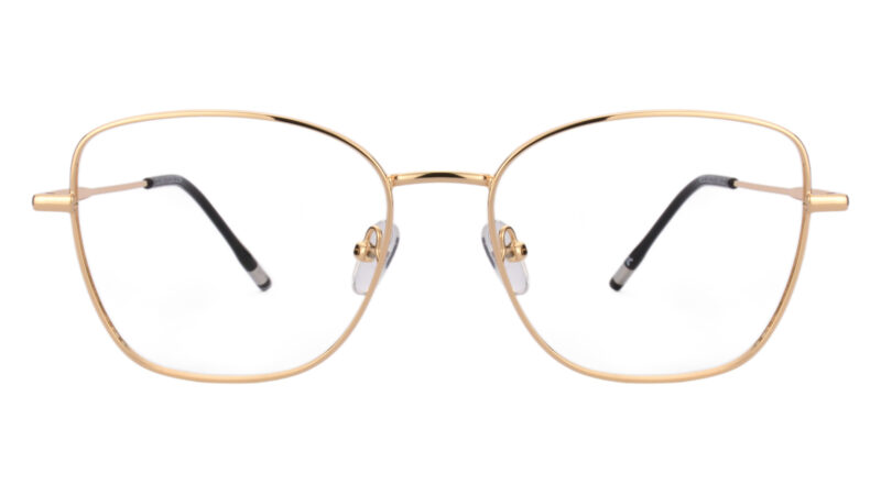 Armazón de mujer en metal dorado