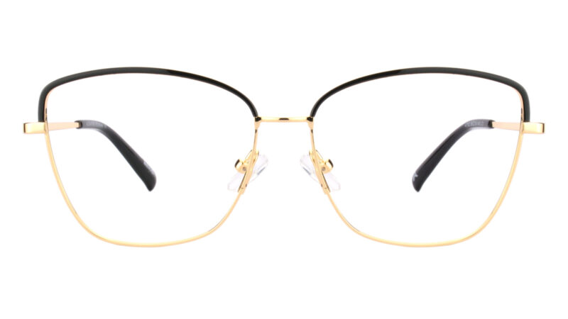 Armazón de mujer en metal dorado