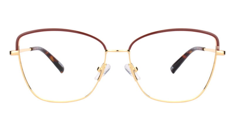 Armazón de mujer en metal dorado