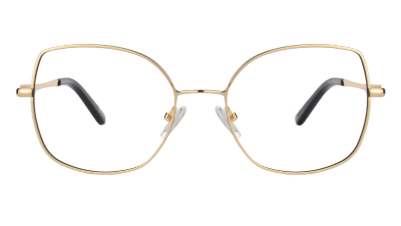 Armazón de mujer en metal dorado