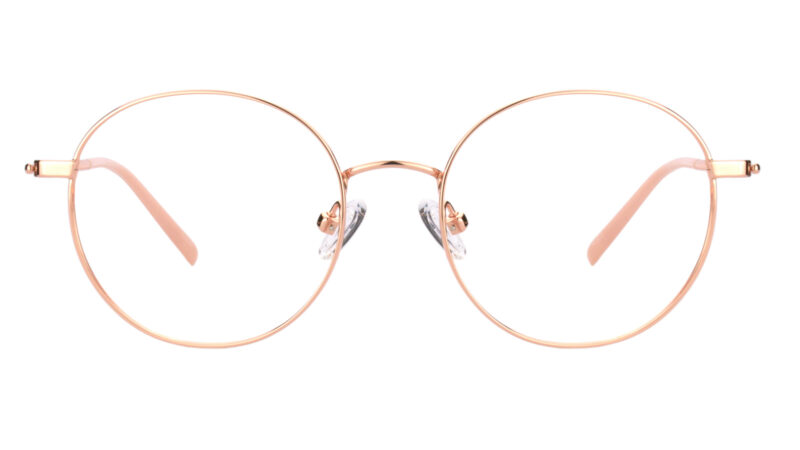 Armazón redondo de moda color dorado