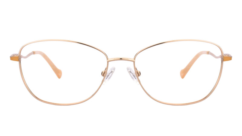 Armazón de mujer en metal dorado