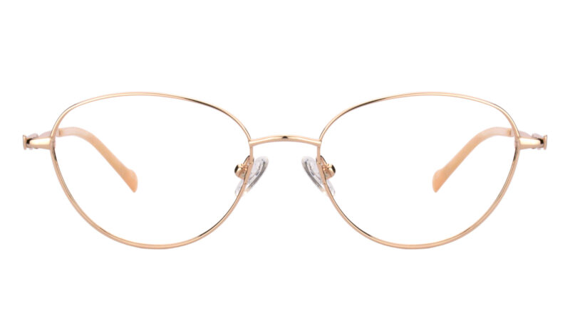 Armazón de mujer en metal dorado