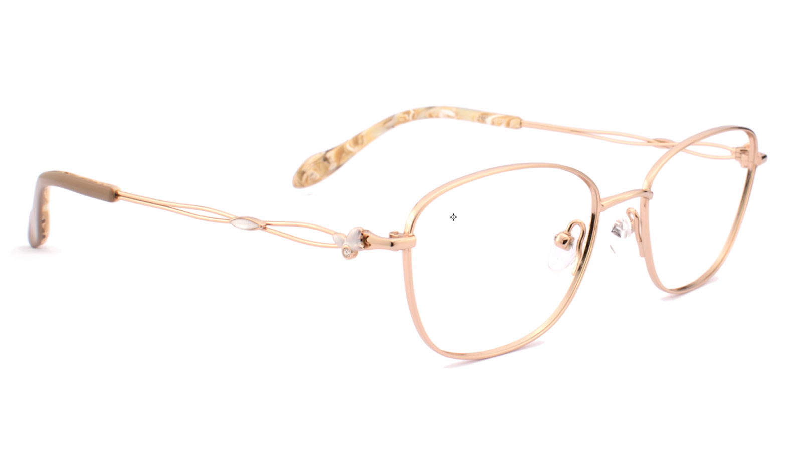 T8951c50-02 Armazón de titanio para mujer color dorado