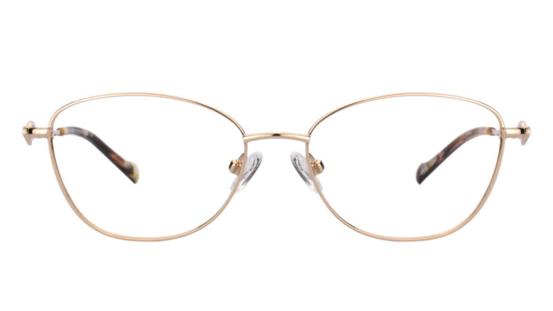 Armazón de mujer en metal dorado